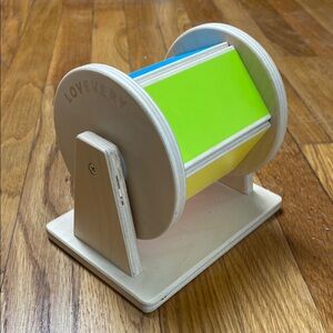 Wooden Learning Toy with Yellow and Blue Panels